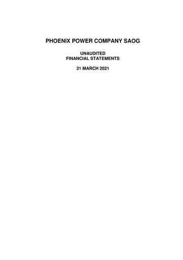 Thumbnail Phoenix Power Company Financial Statement 2021-q1