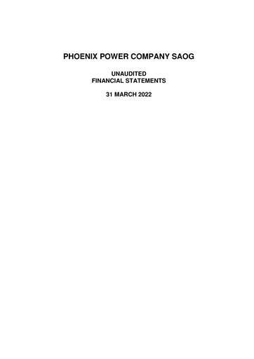 Thumbnail Phoenix Power Company Financial Statement 2022-q1