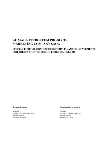 Thumbnail Al-Maha Petroleum Financial Statement 2025-h1