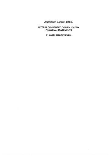 Thumbnail Aluminium Bahrain (Alba) Quarterly Report 2024-q1