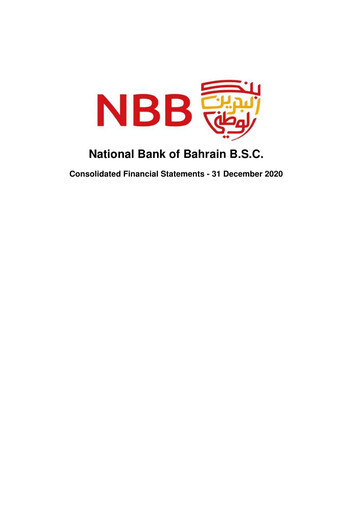 Thumbnail National Bank of Bahrain Financial Statement 2020