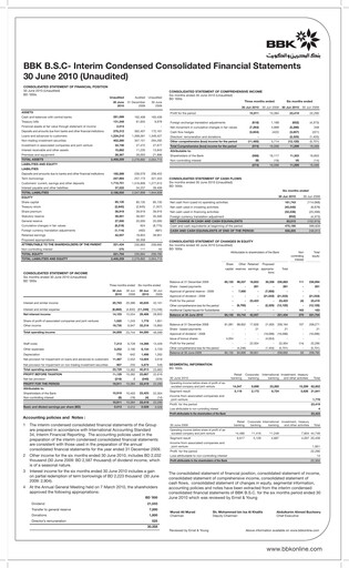 Thumbnail Bank of Bahrain and Kuwait Half-year Report 2010-h1