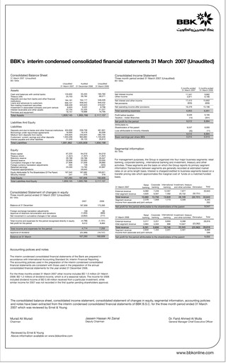 Thumbnail Bank of Bahrain and Kuwait Quarterly Report 2007-q1