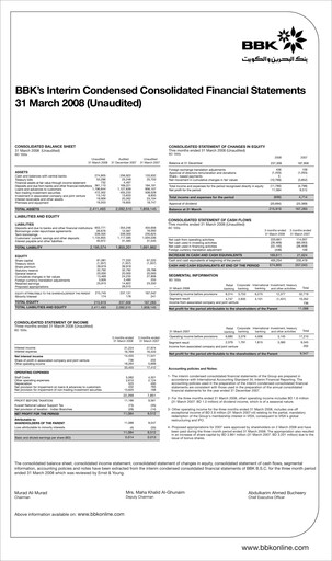Thumbnail Bank of Bahrain and Kuwait Quarterly Report 2008-q1