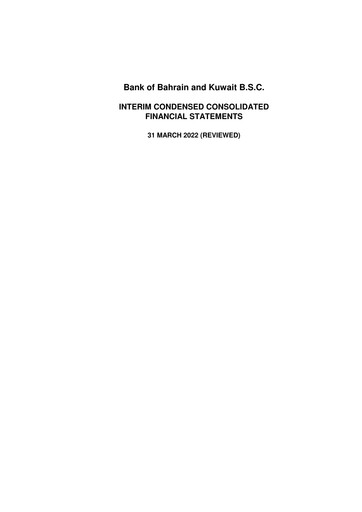 Thumbnail Bank of Bahrain and Kuwait Quarterly Report 2022-q1