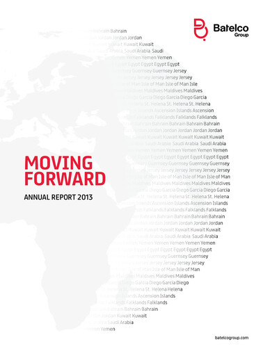 Miniature Batelco (Bahrain Telecommunication Company) Rapport annuel 2013