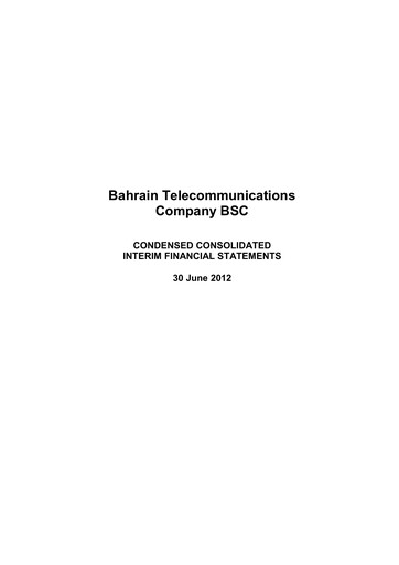 Thumbnail Batelco (Bahrain Telecommunication Company) Financial Statement 2012-h1