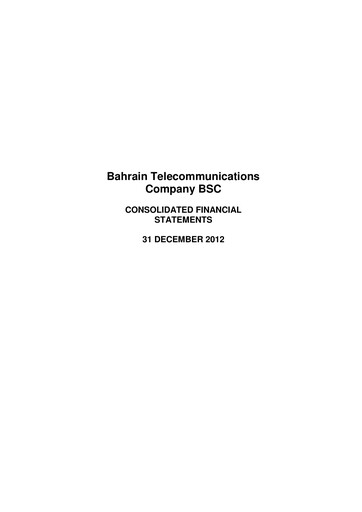 Thumbnail Batelco (Bahrain Telecommunication Company) Financial Statement 2012