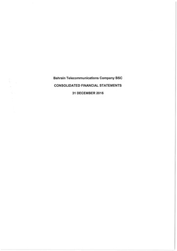 Thumbnail Batelco (Bahrain Telecommunication Company) Financial Statement 2016