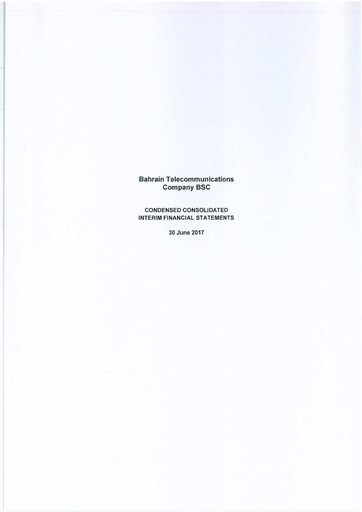 Thumbnail Batelco (Bahrain Telecommunication Company) Financial Statement 2017-h1