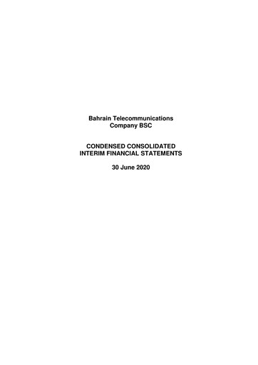 Thumbnail Batelco (Bahrain Telecommunication Company) Financial Statement 2020-h1