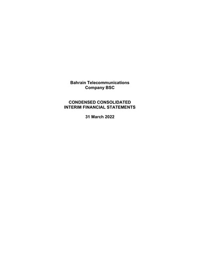Thumbnail Batelco (Bahrain Telecommunication Company) Quarterly Report 2022-q1
