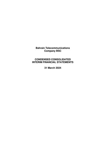Thumbnail Batelco (Bahrain Telecommunication Company) Quarterly Report 2024-q1
