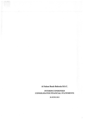 Thumbnail Al Salam Bank Financial Statement 2013-h1