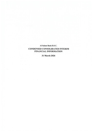 Thumbnail Al Salam Bank Financial Statement 2026-q1
