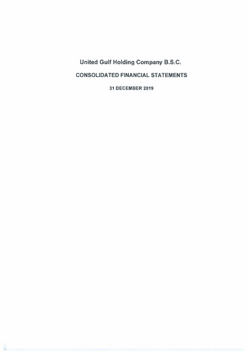 Vorschaubild United Gulf Holding Company Finanzmitteilung 2019