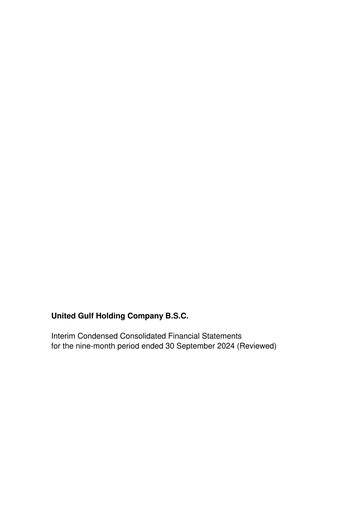 Thumbnail United Gulf Holding Company Financial Statement 2024-9m