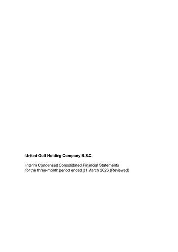Thumbnail United Gulf Holding Company Financial Statement 2026-q1