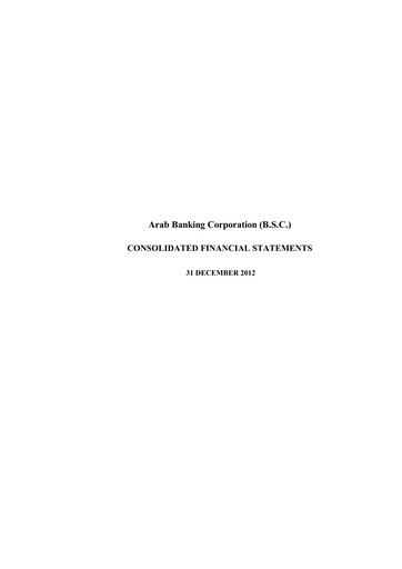 Thumbnail Bank ABC (Arab Banking Corporation) Financial Statement 2012