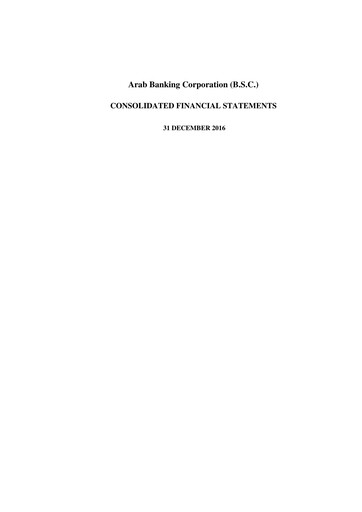 Thumbnail Bank ABC (Arab Banking Corporation) Financial Statement 2016