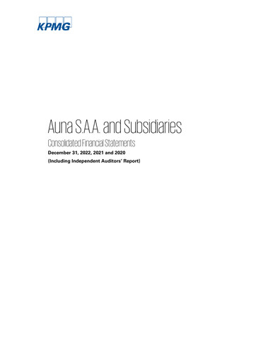 Miniature Auna Bilan financier 2022