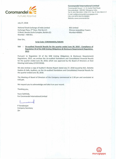 Thumbnail Coromandel Quarterly Report 2018-q1