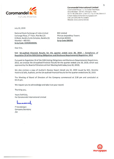 Thumbnail Coromandel Quarterly Report 2019-q1