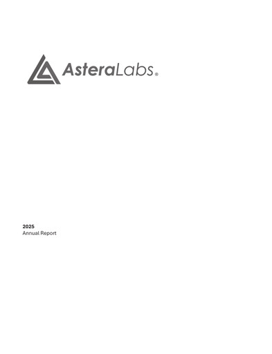 Miniature Astera Labs Rapport annuel 2025