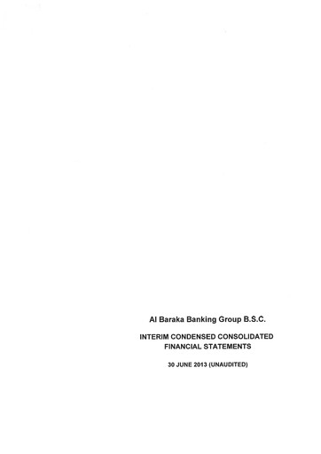 Thumbnail Al Baraka Group Financial Statement 2013-h1