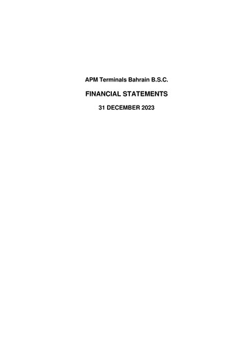 Thumbnail APM Terminals Bahrain Financial Statement 2023