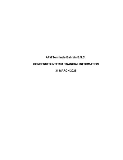 Vorschaubild APM Terminals Bahrain Quartalsbericht 2025-q1