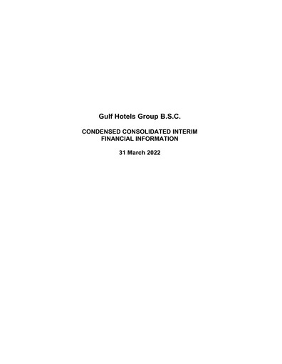 Thumbnail Gulf Hotels Group Quarterly Report 2022-q1