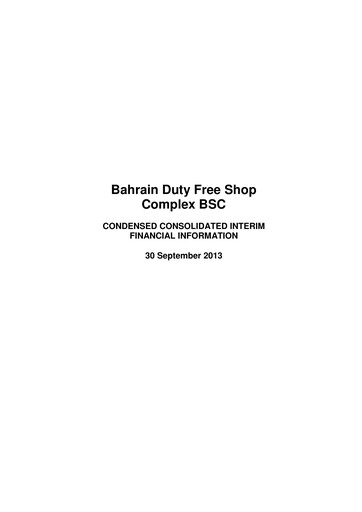 Thumbnail Bahrain Duty Free Shop Complex Financial Statement 2013-9m