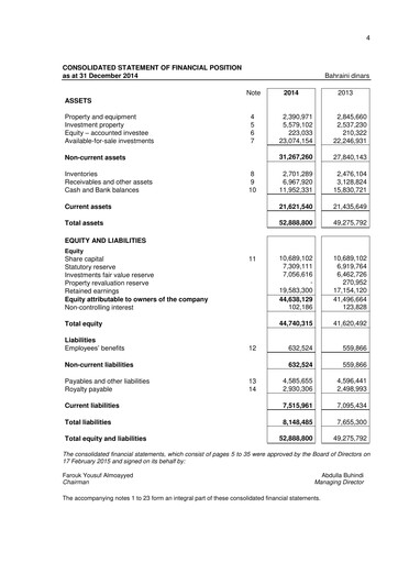 Thumbnail Bahrain Duty Free Shop Complex Financial Statement 2014