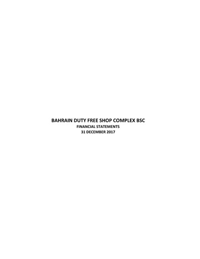 Thumbnail Bahrain Duty Free Shop Complex Financial Statement 2017