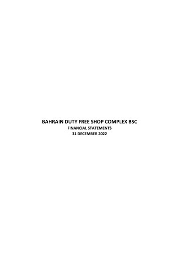 Thumbnail Bahrain Duty Free Shop Complex Financial Statement 2022