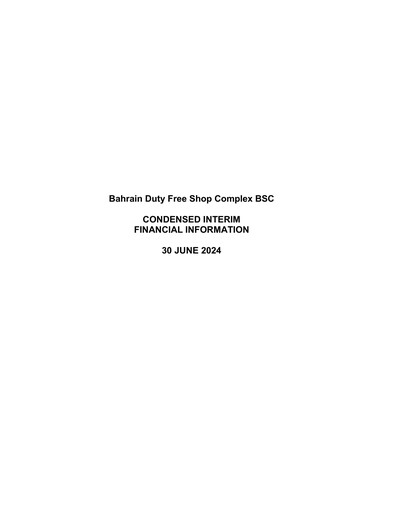 Thumbnail Bahrain Duty Free Shop Complex Financial Statement 2024-h1
