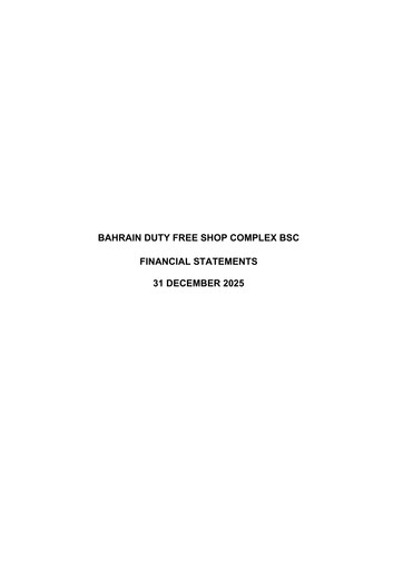 Thumbnail Bahrain Duty Free Shop Complex Financial Statement 2025