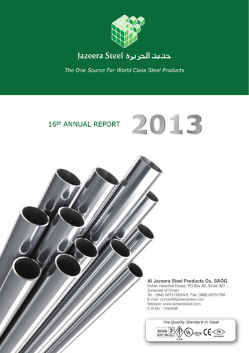 Thumbnail Al Jazeera Steel Products Annual Report 2013