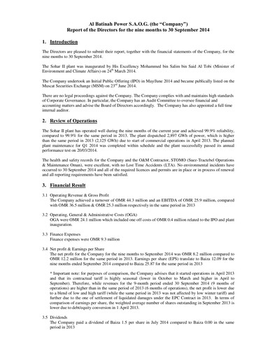 Thumbnail Al Batinah Power Financial Statement 2014-9m