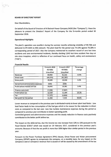 Thumbnail Al Batinah Power Financial Statement 2018-9m