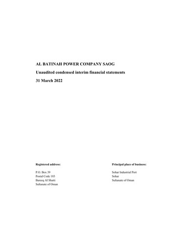 Thumbnail Al Batinah Power Financial Statement 2022-q1