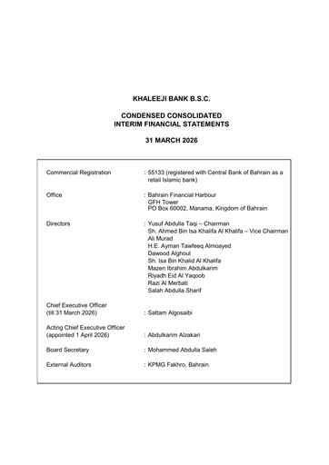 Vorschaubild Khaleeji Bank Finanzmitteilung 2026-q1