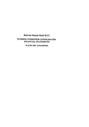 Thumbnail Bahrain Islamic Bank Financial Statement 2006-h1
