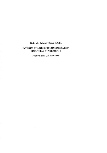Thumbnail Bahrain Islamic Bank Financial Statement 2007-h1
