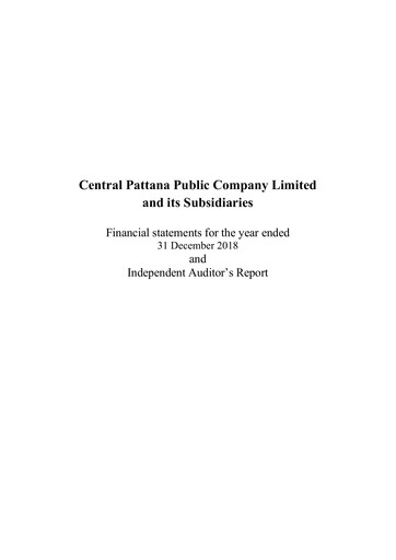 Thumbnail Central Pattana
 Financial Statement 2018