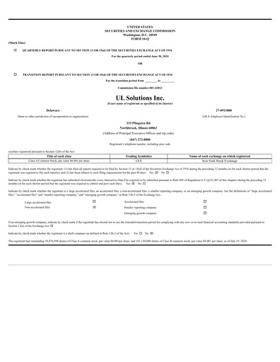 Thumbnail UL Solutions Quarterly Report 2024-q2