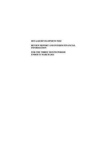 Thumbnail Deyaar Development Financial Statement 2021-q1