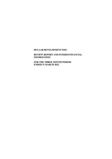 Thumbnail Deyaar Development Financial Statement 2022-q1