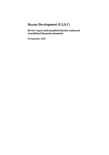 Thumbnail Deyaar Development Financial Statement 2025-q3